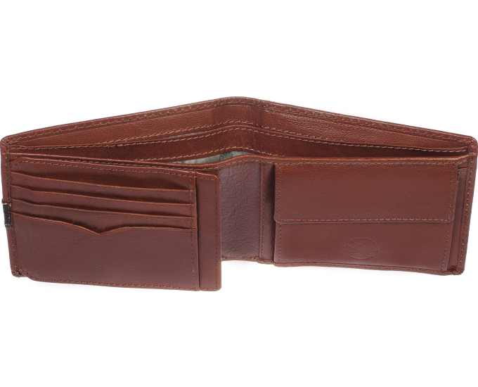Pánska kožená peňaženka SEGALI 70078 tmavý koňak