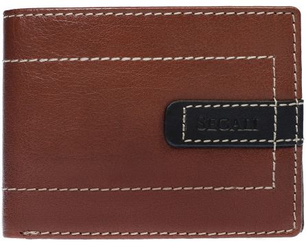 Pánska kožená peňaženka SEGALI 70078 tmavý koňak