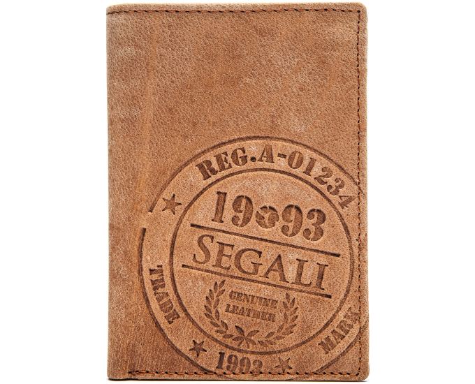 Pánska kožená peňaženka SEGALI 614824 tan