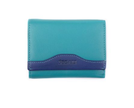 Dámska kožená peňaženka SEGALI 61420 tyrkysová/modrá