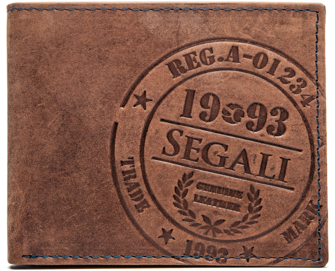 Pánska kožená peňaženka SEGALI 614827 A tm. hnedá