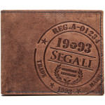 Pánska kožená peňaženka SEGALI 614827 A tm. hnedá
