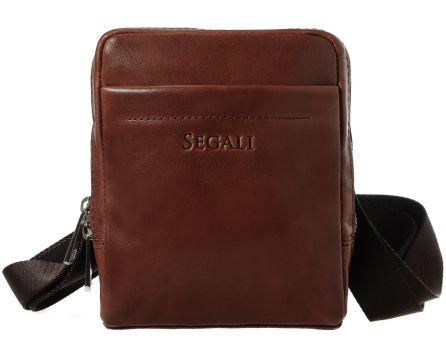 Pánský kožený crossbag SEGALI 2012 koňak