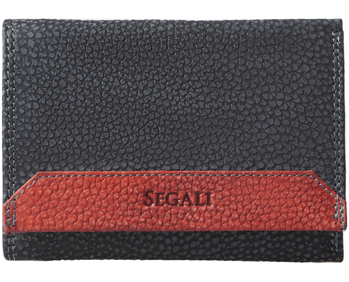 Dámska kožená peňaženka SEGALI 100 čierna/červená WO