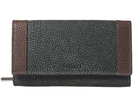 Dámska kožená peňaženka SEGALI 61288 WO čierna/hnedá