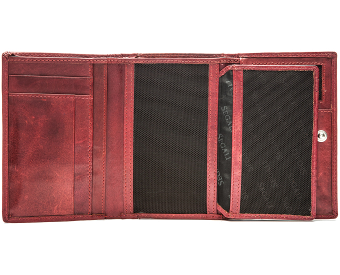 Dámska kožená peňaženka SEGALI 720 116 977 červená