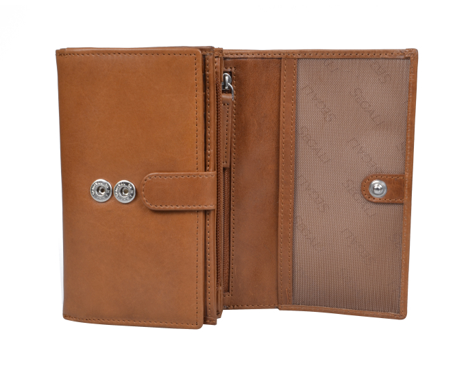 Dámska kožená peňaženka SEGALI 720 116 704 koňaková