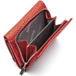 Dámska kožená peňaženka SEGALI 61420 W červená/čierna