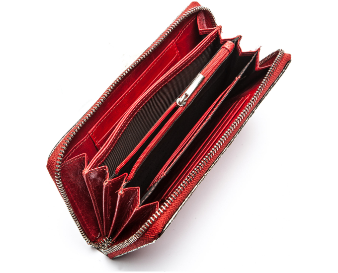 Dámska kožená peňaženka SEGALI 612 06 9086 fiama červená