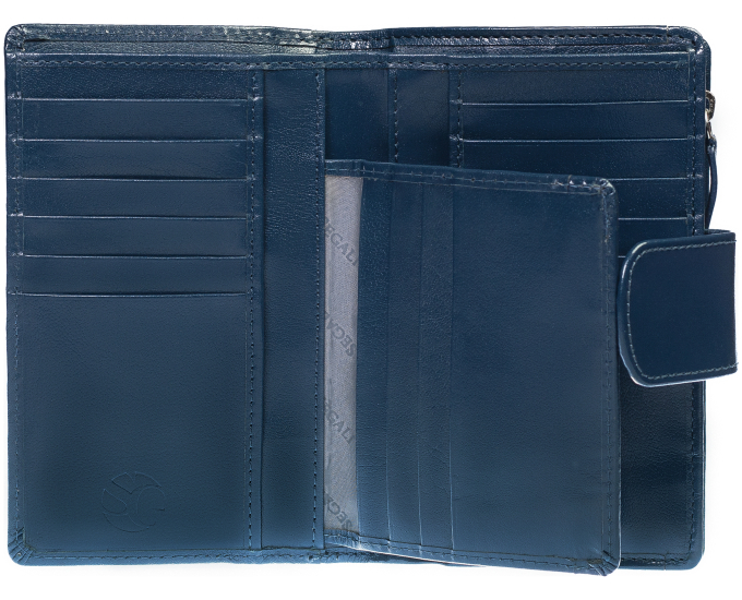 Dámska kožená peňaženka SEGALI 70092 modrá