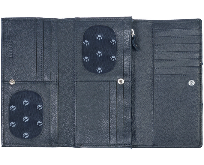 Dámska kožená peňaženka SEGALI 10027 tm. modrá