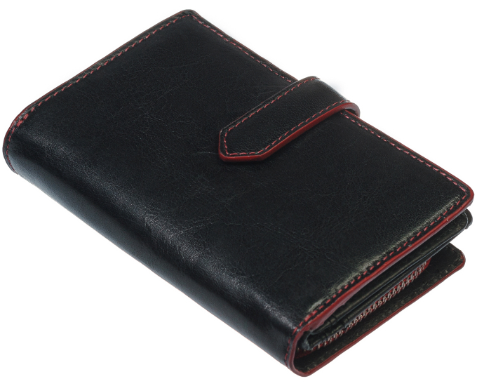 Dámská kožená peněženka SEGALI 3743 čierna/červená