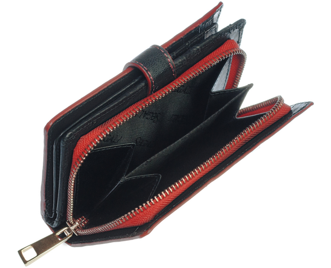 Dámská kožená peněženka SEGALI 3743 čierna/červená