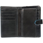 Dámská kožená peněženka SEGALI 3743 čierna/modrá