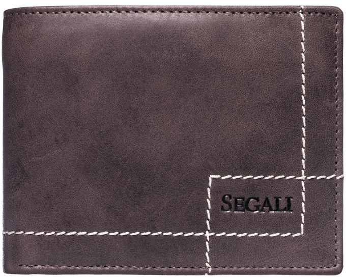 Pánska peňaženka kožená SEGALI 02 hnedá