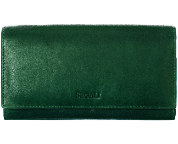 Dámská kožená peněženka SEGALI 28 flat marwell zelená