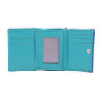 Dámska kožená peňaženka SEGALI 61420 tyrkysová/modrá