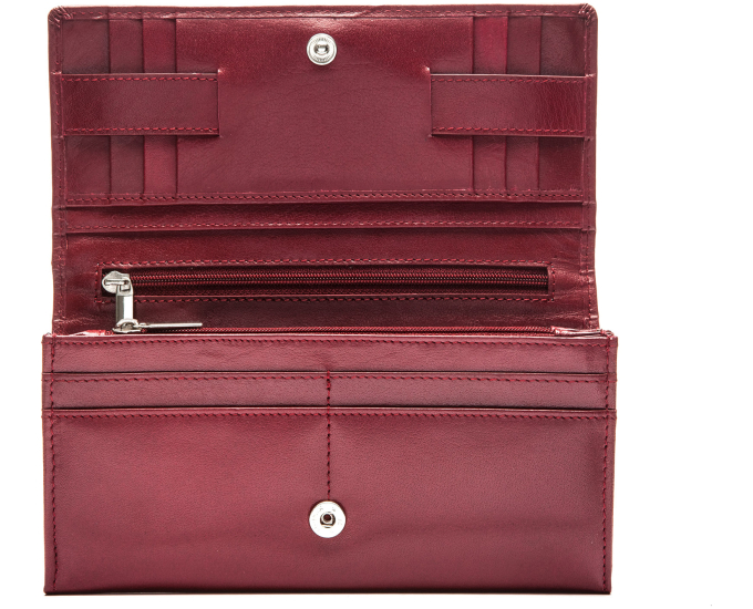 Dámska kožená peňaženka SEGALI 6362V05 cherry red