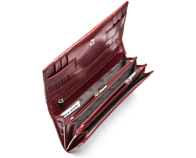 Dámska kožená peňaženka SEGALI 6362V05 cherry red