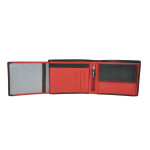 Pánska kožená peňaženka SEGALI 614538 čierna/červená