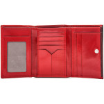 Dámská kožená peněženka SEGALI 60100 B červená/černá
