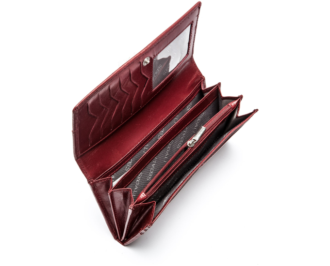 Dámská kožená peněženka SEGALI 60225 cherry red