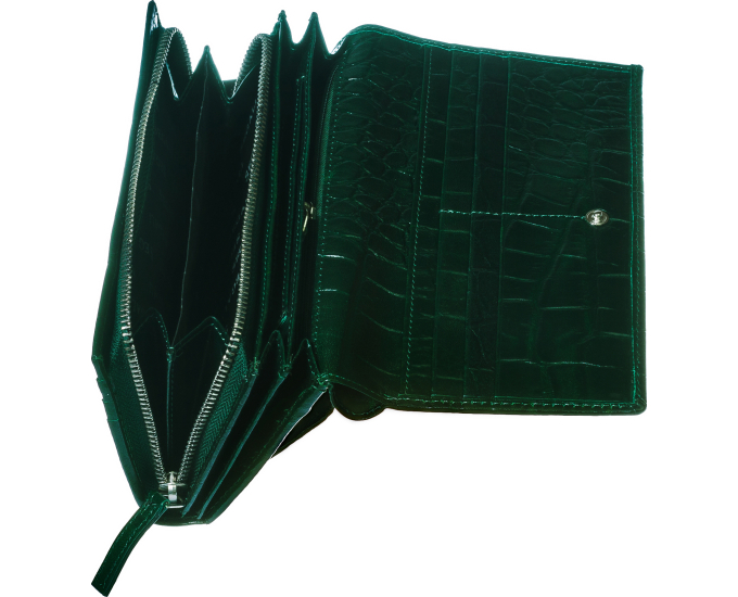 Dámska kožená peňaženka SEGALI 910 19 9125 zelená