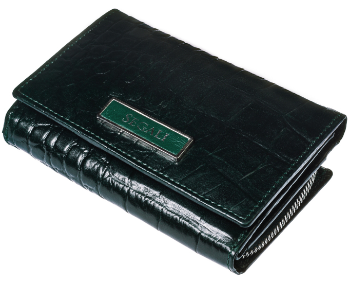 Dámska kožená peňaženka SEGALI 910 19 9510 zelená