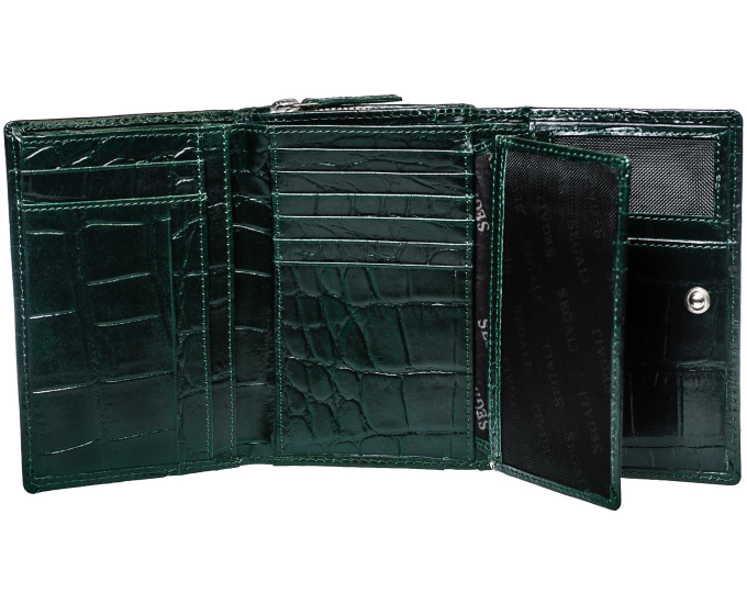 Dámska kožená peňaženka SEGALI 910 19 9510 zelená