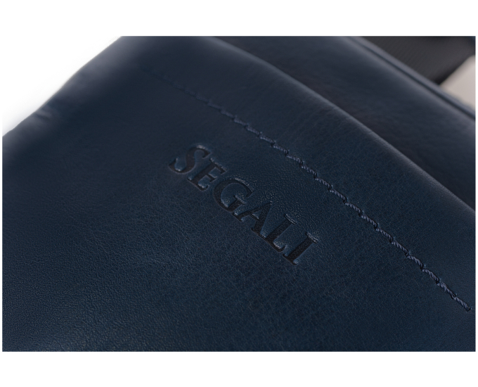 Pánsky kožený crossbag SEGALI 2012  tmavomodrý