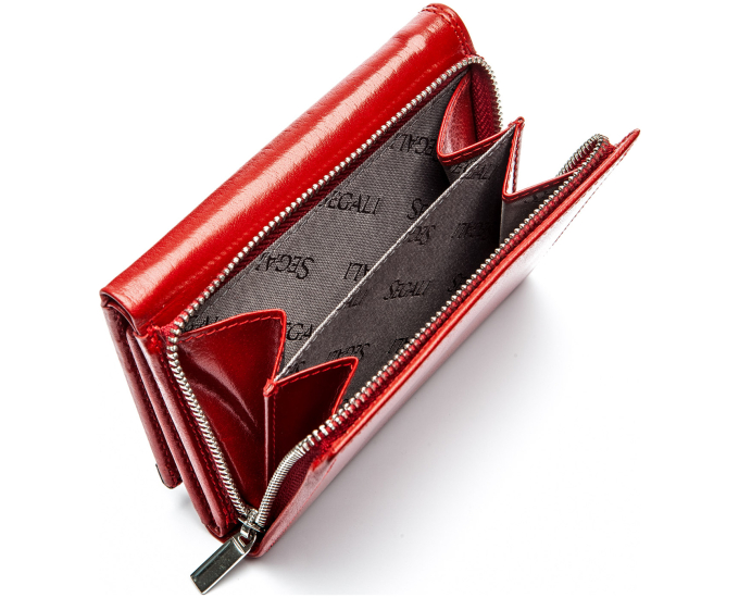 Dámska kožená peňaženka SEGALI 100B červená