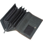Dámska kožená peňaženka SEGALI 61288 WO čierna/hnedá