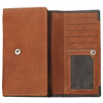 Dámska kožená peňaženka SEGALI 61288 WO oranžová/čierna
