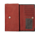 Dámska kožená peňaženka SEGALI 61288 WO červená/čierna