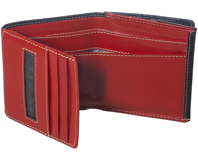 Dámska kožená peňaženka SEGALI 150719 čierna/červená