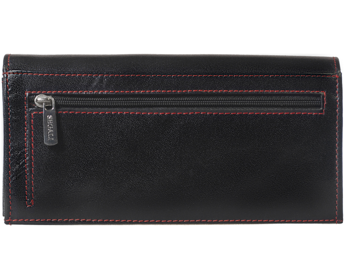 Dámska kožená peňaženka SEGALI 2025A čierna/červená