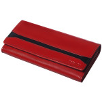Dámska kožená peňaženka SEGALI 2025A červená/čierna