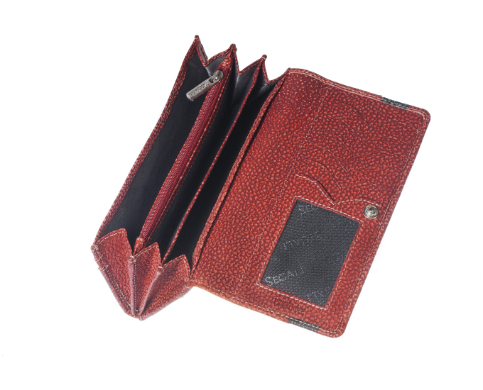 Dámska kožená peňaženka SEGALI 2025A WO červená/čierna
