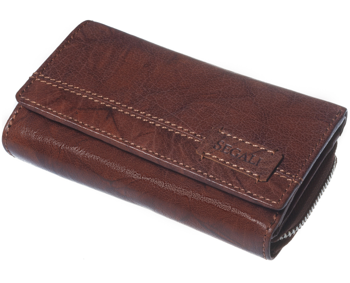 Dámska kožená peňaženka SEGALI 1770 hnedá