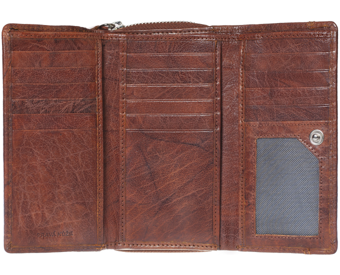 Dámska kožená peňaženka SEGALI 1770 hnedá
