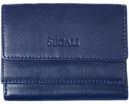 Dámska kožená peňaženka SEGALI 1756 nappa modrá