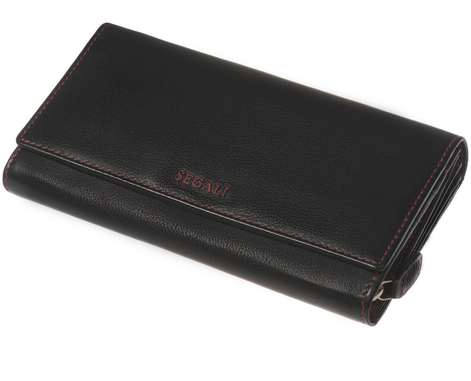 Dámska kožená peňaženka SEGALI 28 A čierna