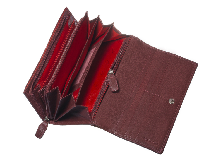 Dámska kožená peňaženka SEGALI 6843/CO2 portwine