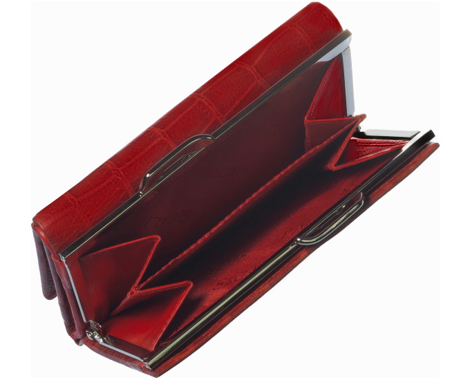 Dámska kožená peňaženka SEGALI 3305 croco červená