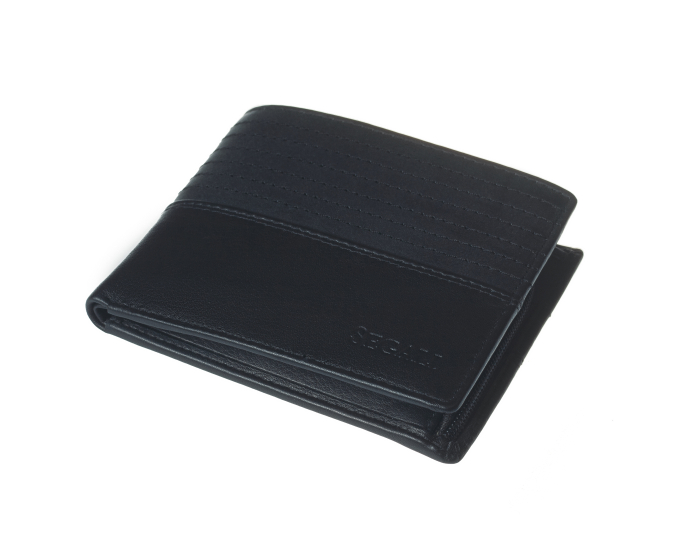 Pánska kožená peňaženka SEGALI 80894 čierna/sivá