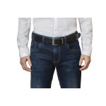 Pánsky opasok kožený SEGALI jeans F7/PR čierny