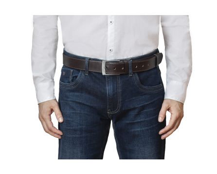 Pánsky opasok kožený SEGALI jeans 35/1 hnedý