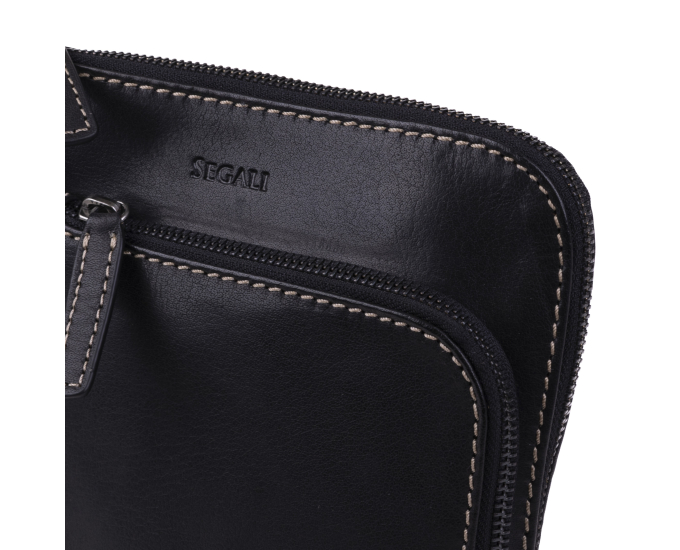 Pánský kožený crossbag SEGALI 25579 černý