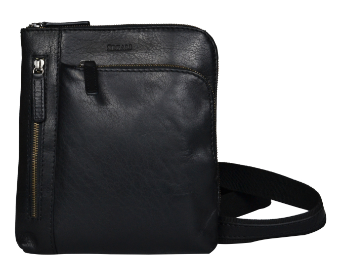 Pánský kožený crossbag SEGALI 25579 černý