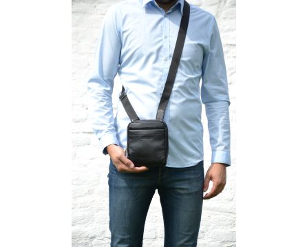 Pánský kožený crossbag SEGALI 2012 černý